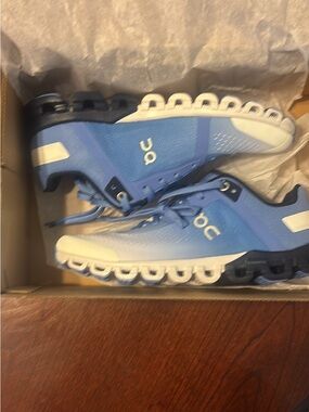 On Running Kids Cloudnova Sneakers - Blue/White